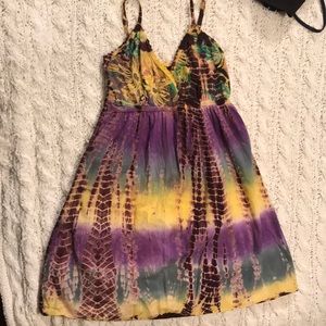 Tie dye mini dress